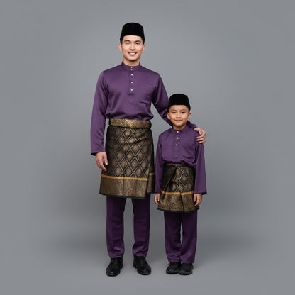 Kellie Baju Melayu Cekak Musang – Tema Ungu