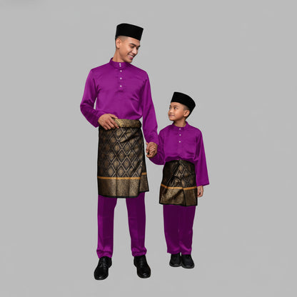 Kellie Baju Melayu Cekak Musang – Tema Ungu