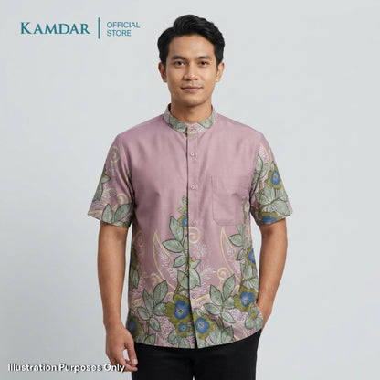 KAMDAR – Indra Batik Shirt Comfort Fit Short Sleeves | Corak Bunga Warisan