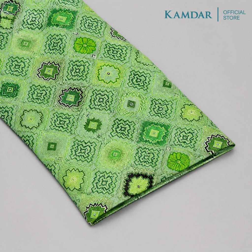 KAMDAR – Baju Kurta Panjang Lelaki Corak Berlian Geometrik | Baju Deepavali Eksklusif