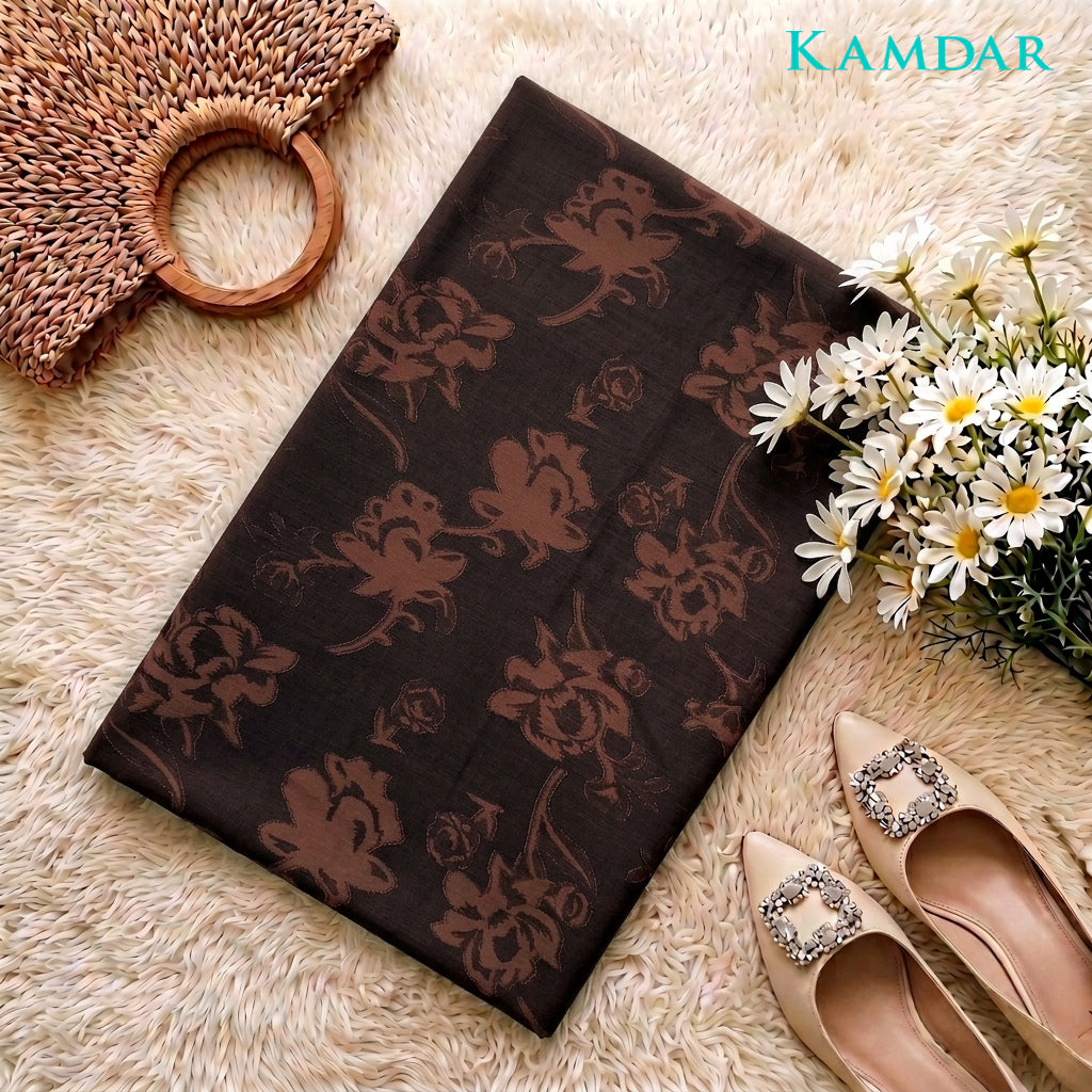 KAMDAR Estella Uragiri Premium Fabrik 2M / 4M | Kain Sulam Timbul Bidang 60 untuk Baju Kurung Jubah Kebaya