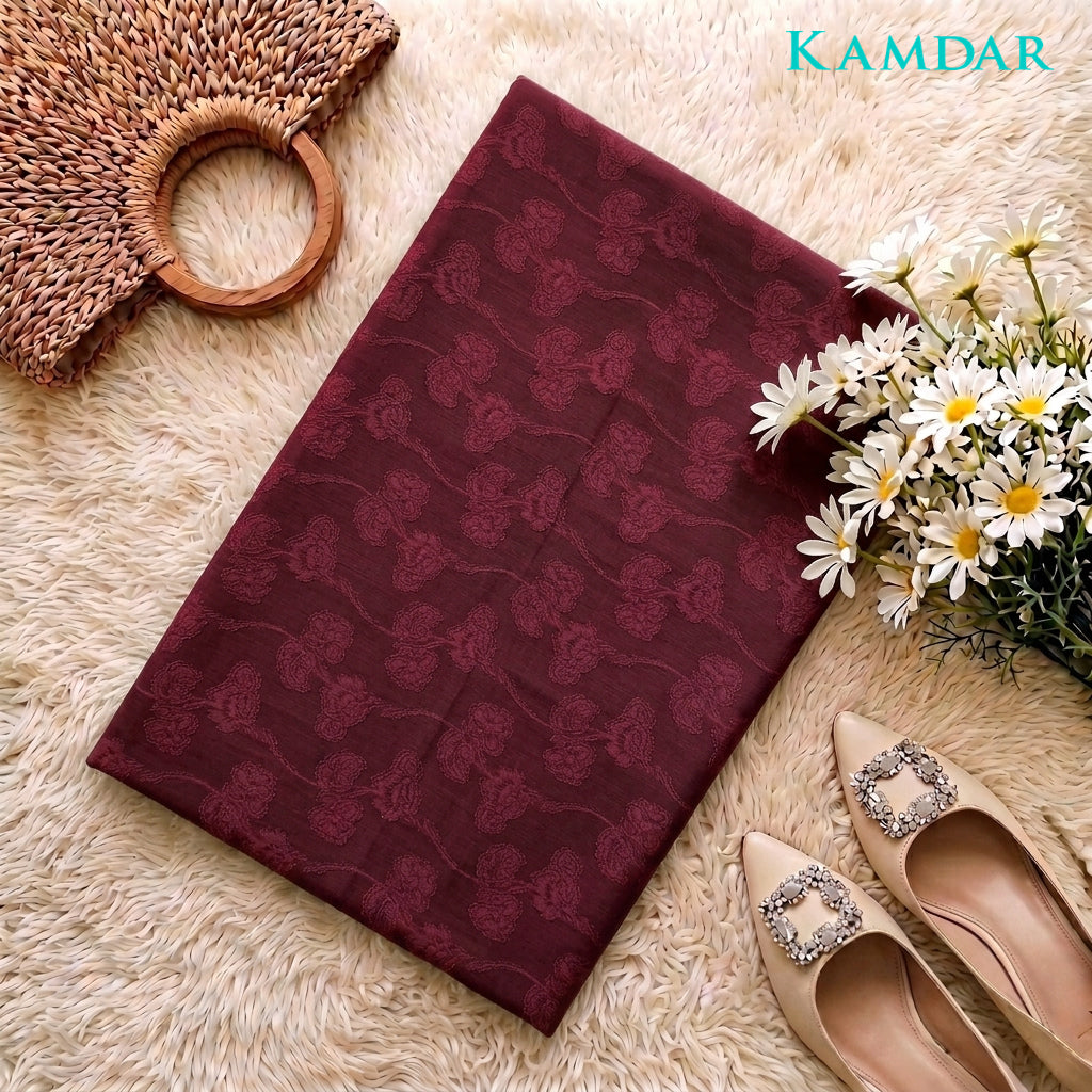 KAMDAR Estella Uragiri Premium Fabrik 2M / 4M | Kain Sulam Timbul Bidang 60 untuk Baju Kurung Jubah Kebaya