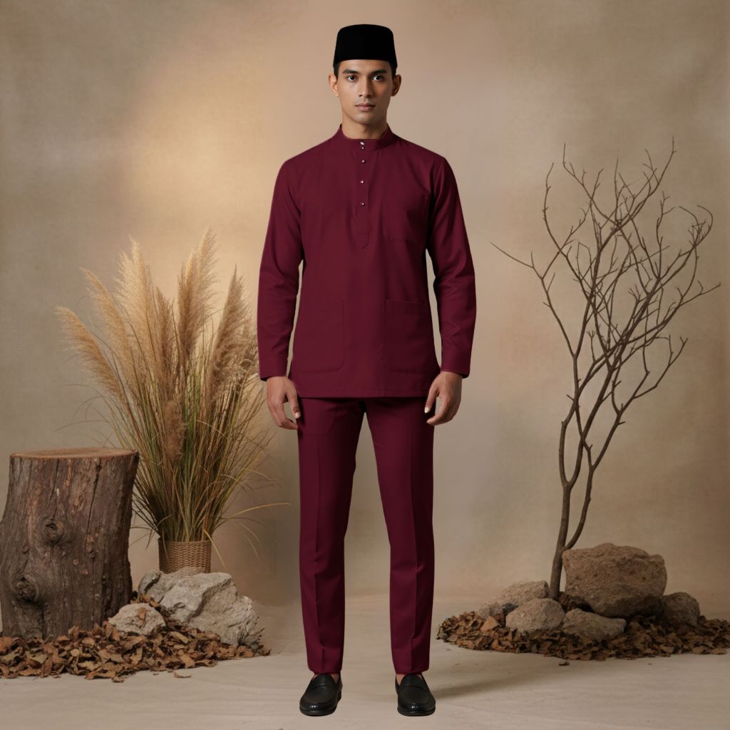 KAMDAR Oriana Pesak Cekak Musang Baju Melayu Dewasa