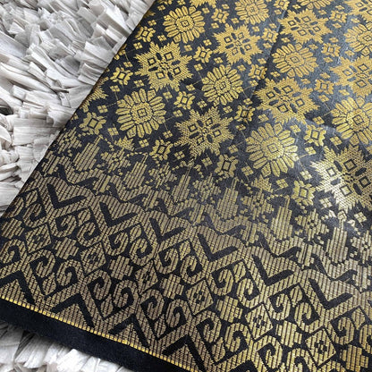 KAMDAR Songket Metallic Bintang Borneo Bidang 44" Open Meter (Kain Ela) - Ironless & Tak Jarang