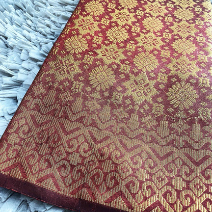 KAMDAR Songket Metallic Bintang Borneo Bidang 44" Open Meter (Kain Ela) - Ironless & Tak Jarang