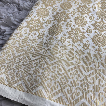 KAMDAR Songket Metallic Bintang Borneo Bidang 44" Open Meter (Kain Ela) - Ironless & Tak Jarang