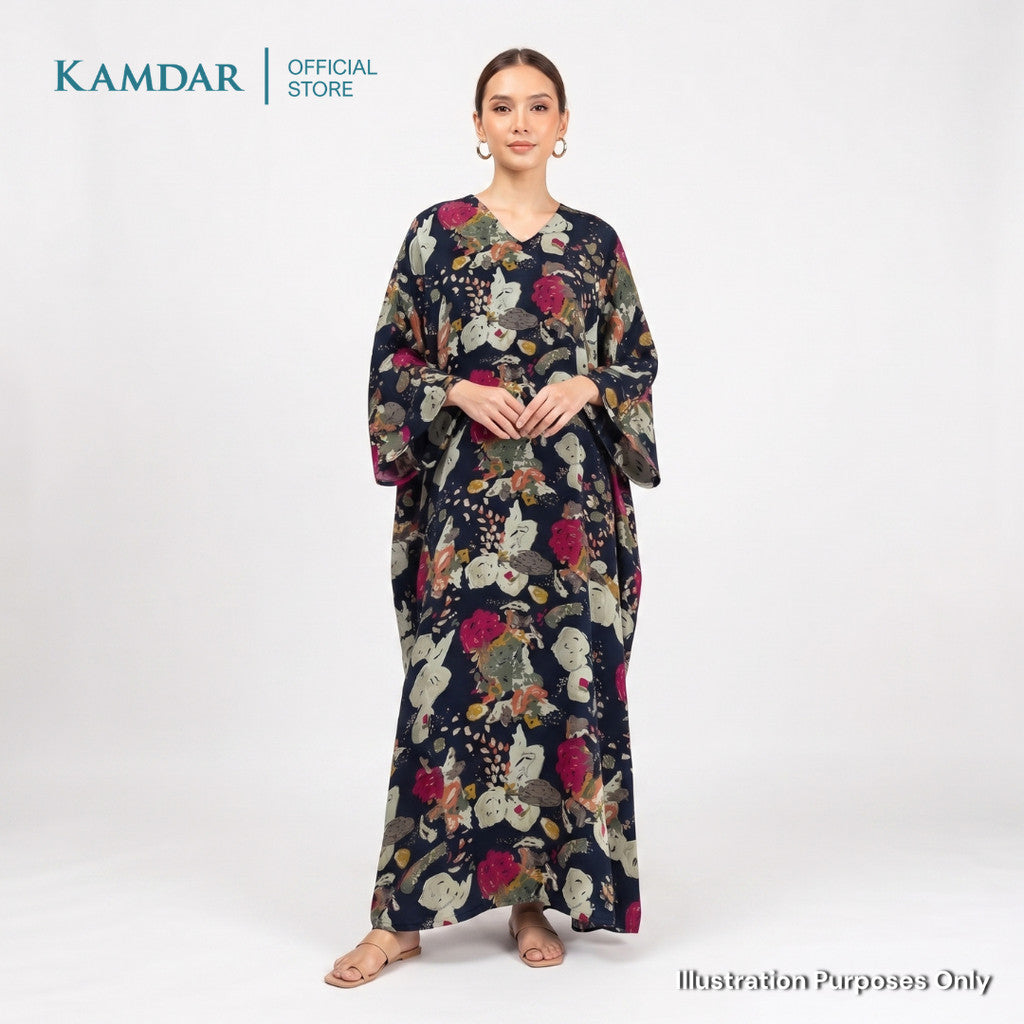 KAMDAR – Sienna Vatican Foil Prints | Kain Pasang Corak Bunga | Pilihan Warna Eksklusif Wanita | 2M/4M