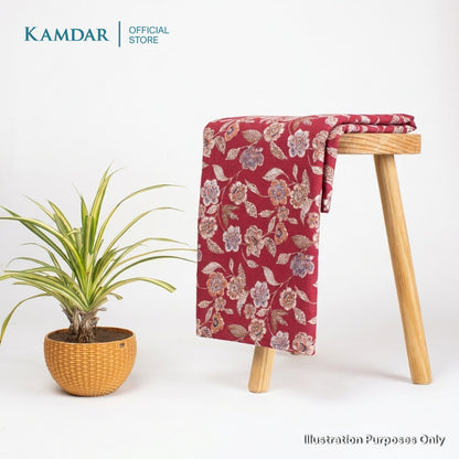 KAMDAR – Sienna Vatican Foil Prints | Kain Pasang Corak Bunga | Pilihan Warna Eksklusif Wanita | 2M/4M