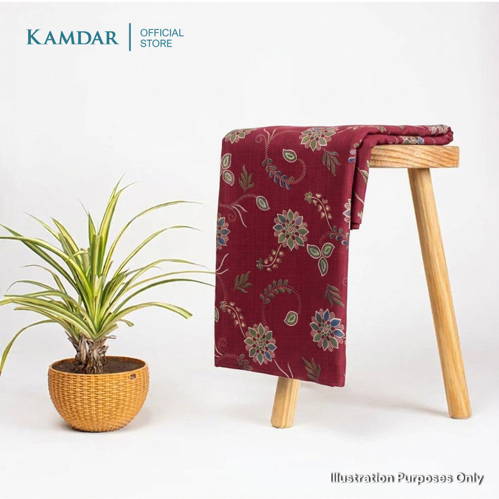 KAMDAR – Sienna Vatican Foil Prints | Kain Pasang Corak Bunga | Pilihan Warna Eksklusif Wanita | 2M/4M
