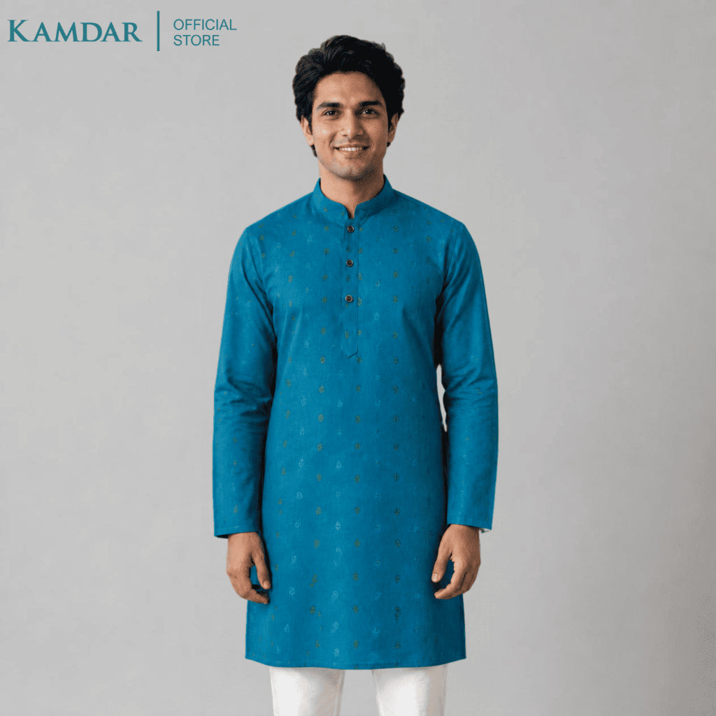 KAMDAR – Baju Kurta Panjang Lelaki Sulaman Nanas | Baju Deepavali Meriah