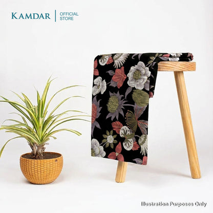 KAMDAR – Sienna Vatican Foil Prints | Kain Pasang Corak Bunga | Pilihan Warna Eksklusif Wanita | 2M/4M