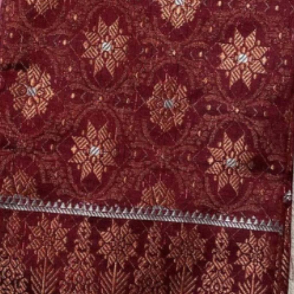 KAMDAR Combo Set Kain Cotton Cambric 44" & Songket Metallic 44" Kain Pasang - Ironless & Tak Jarang