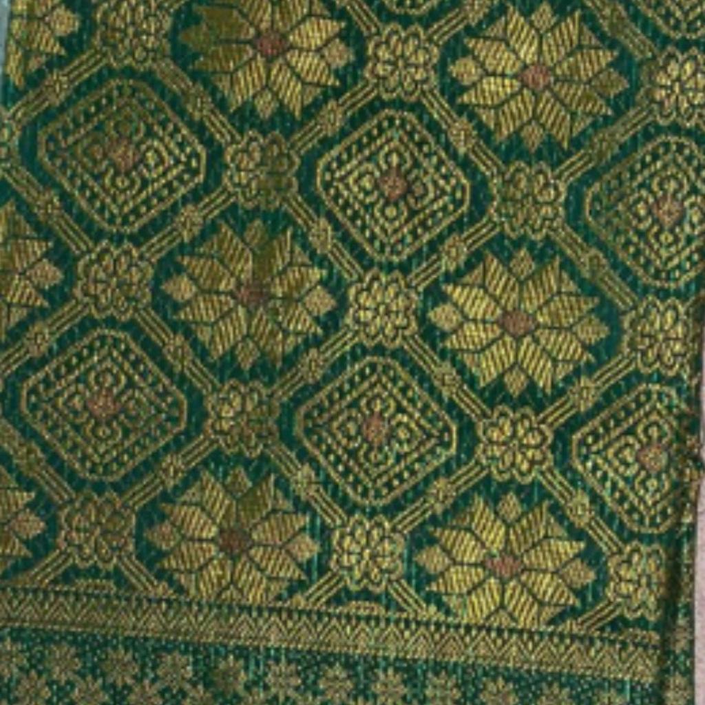 KAMDAR Combo Set Kain Cotton Cambric 44" & Songket Metallic 44" Kain Pasang - Ironless & Tak Jarang