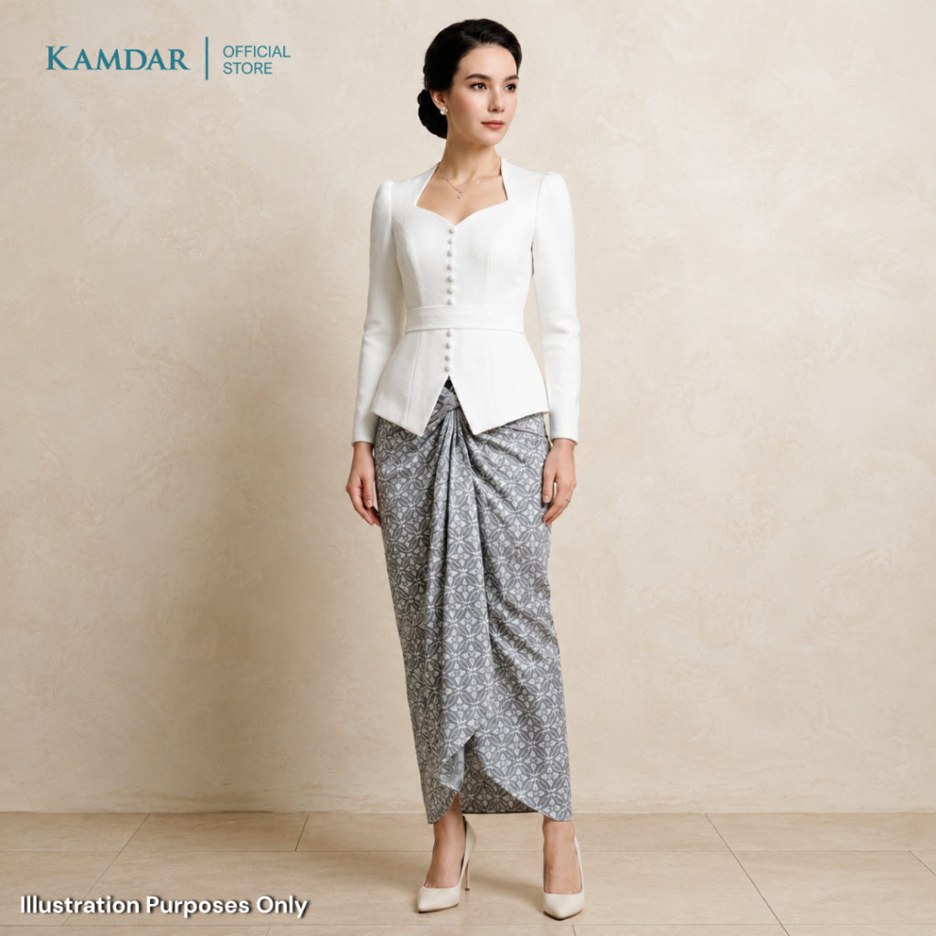 KAMDAR – Pario Skirt Semi Instant Lilit Wanita Corak Ikat Batik Moden | Saiz Bebas