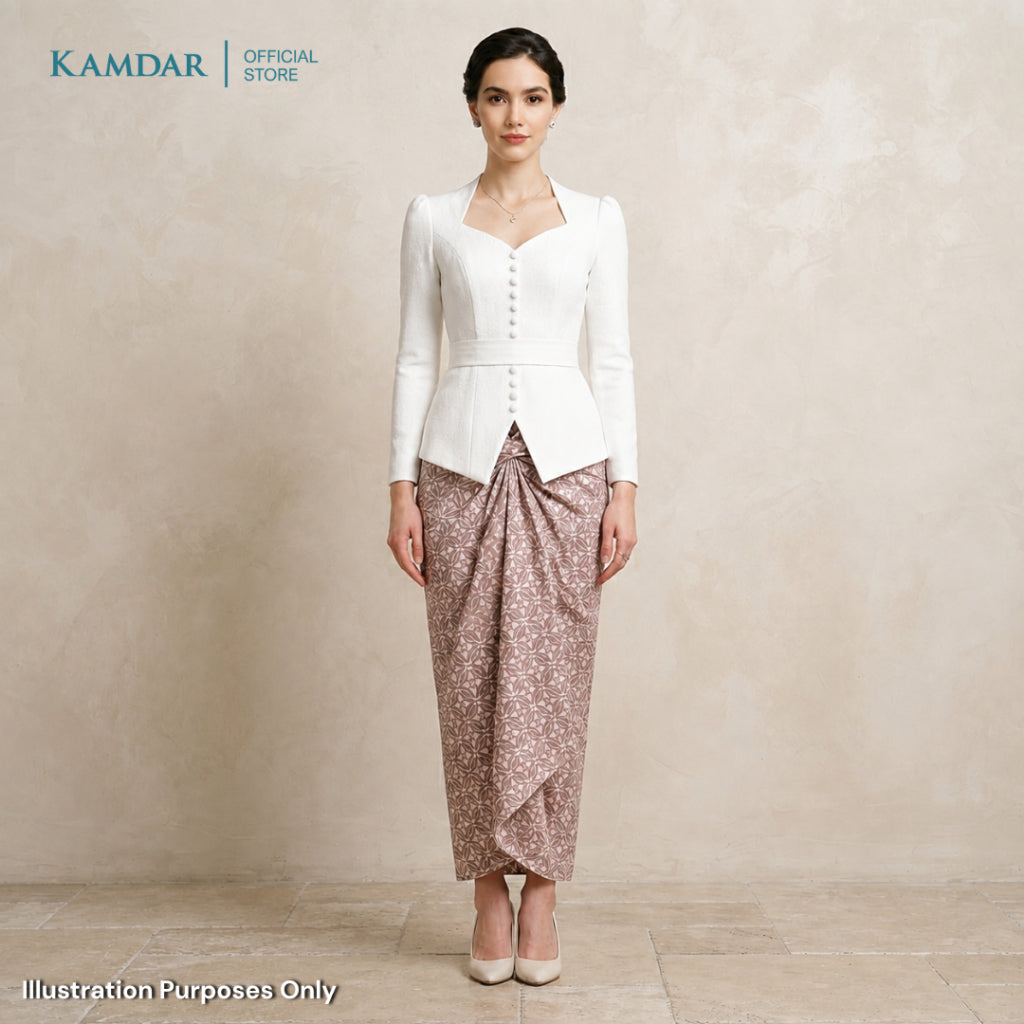 KAMDAR – Pario Skirt Semi Instant Lilit Wanita Corak Ikat Batik Moden | Saiz Bebas