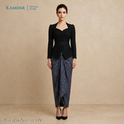 KAMDAR – Pario Skirt Semi Instant Lilit Wanita Corak Ikat Batik Moden | Saiz Bebas