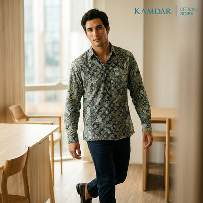 Wijaya Cotton Batik Shirt – Long Sleeve, Comfort Fit