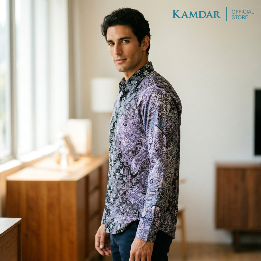 Wijaya Cotton Batik Shirt – Long Sleeve, Comfort Fit