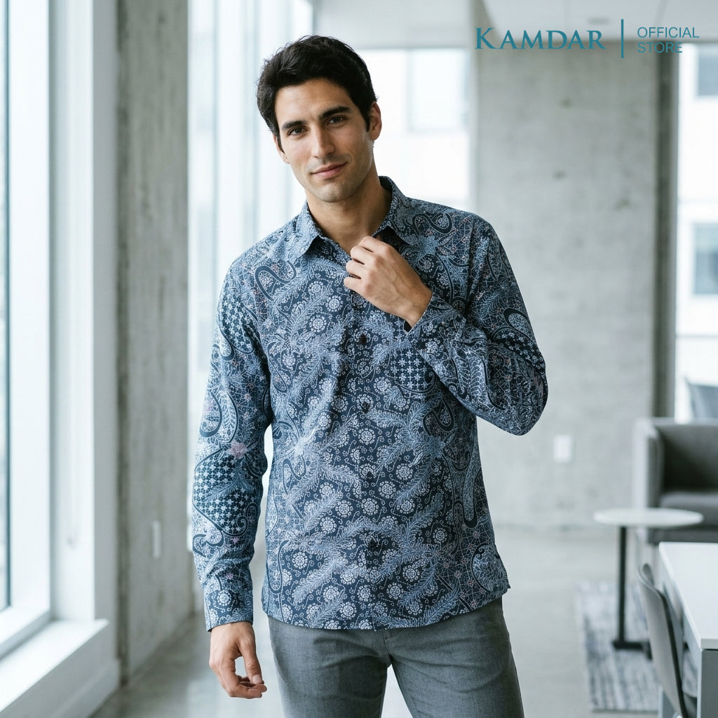 Wijaya Cotton Batik Shirt – Long Sleeve, Comfort Fit