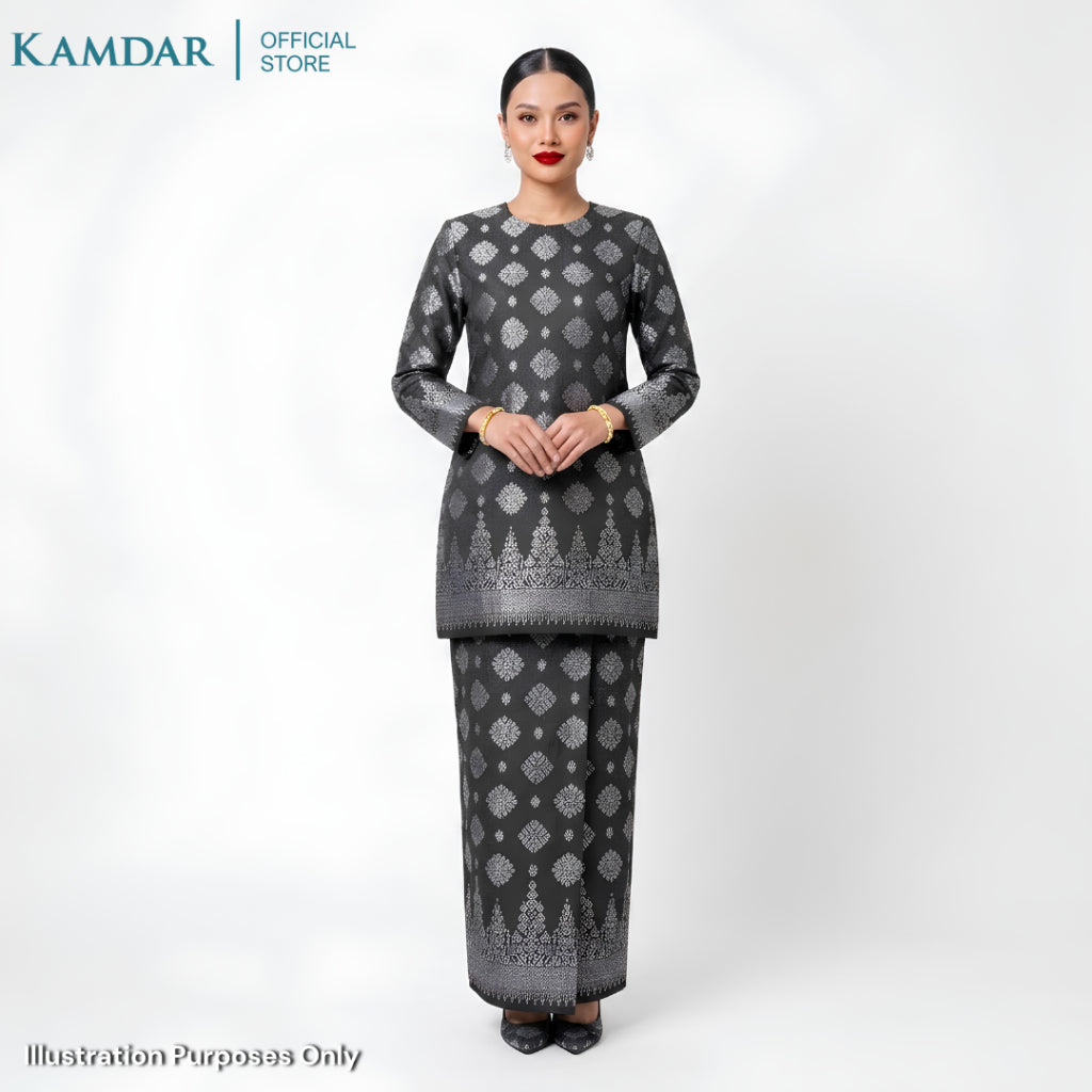 KAMDAR – Awan Senja Songket Metallic Kain Pasang | Songket Premium Eksklusif – 2M/4M