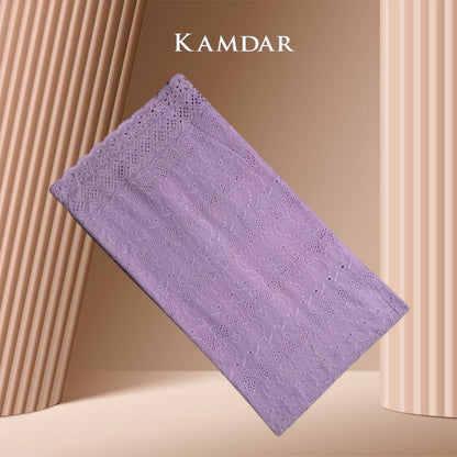 KAMDAR Cotton Embroidery Bow Pure Bidang 42" Open Meter (Kain Ela) - Texture & Timbul