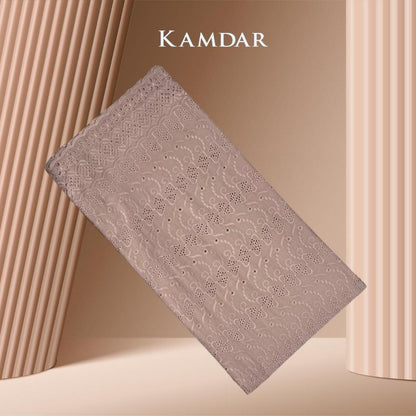 KAMDAR Cotton Embroidery Bow Pure Bidang 42" Open Meter (Kain Ela) - Texture & Timbul