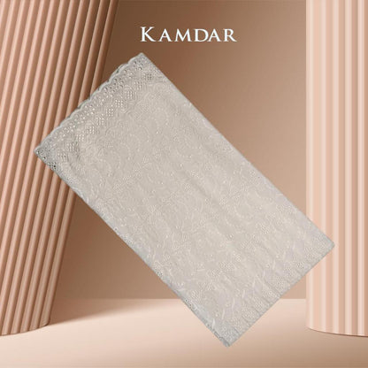 KAMDAR Cotton Embroidery Bow Pure Bidang 42" Open Meter (Kain Ela) - Texture & Timbul