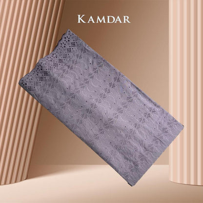 KAMDAR Cotton Embroidery Bow Pure Bidang 42" Open Meter (Kain Ela) - Texture & Timbul