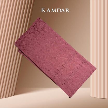 KAMDAR Cotton Embroidery Bow Pure Bidang 42" Open Meter (Kain Ela) - Texture & Timbul