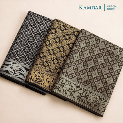 KAMDAR – Embun Pagi Songket Metallic Kain Pasang | Songket Tradisional Premium – 2M/4M