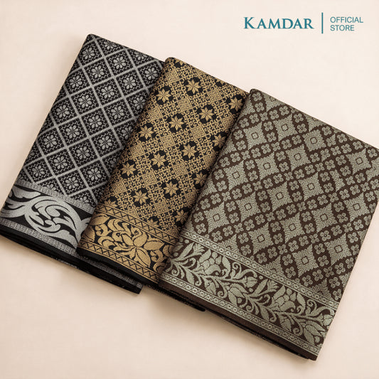 KAMDAR – Embun Pagi Songket Metallic Kain Pasang | Songket Tradisional Premium – 2M/4M