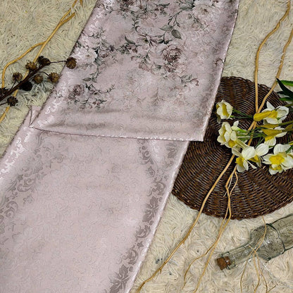 KAMDAR – Ivory Satin Digital Prints | Floral Romantik | Tekstur Damask