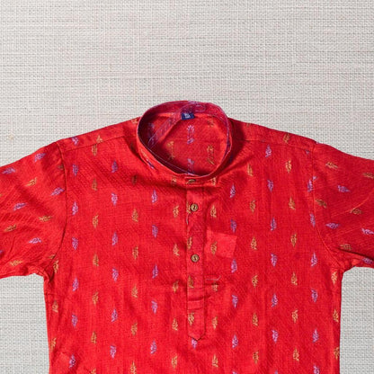 KAMDAR – Veer Set Kurta Penuh Kanak-Kanak | Baju Etnik Poliester Premium | Pakaian Rasmi Budak Saiz 2–15