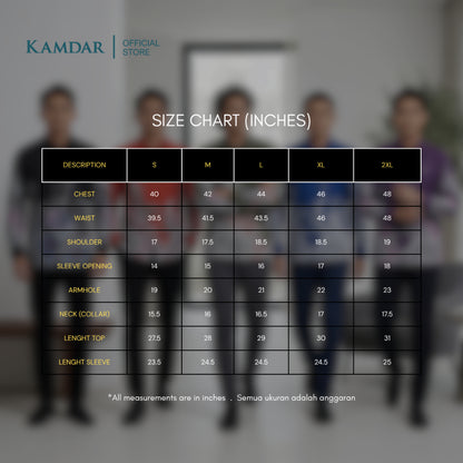 KAMDAR – Cendekia Batik Shirt Comfort Fit Long Sleeves | Corak Bunga Tropika