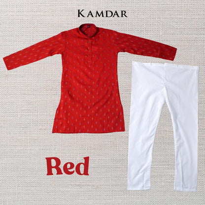 KAMDAR – Veer Set Kurta Penuh Kanak-Kanak | Baju Etnik Poliester Premium | Pakaian Rasmi Budak Saiz 2–15