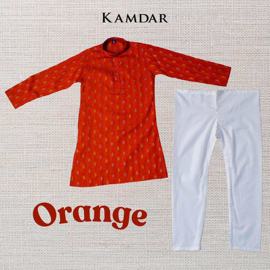 KAMDAR – Veer Set Kurta Penuh Kanak-Kanak | Baju Etnik Poliester Premium | Pakaian Rasmi Budak Saiz 2–15