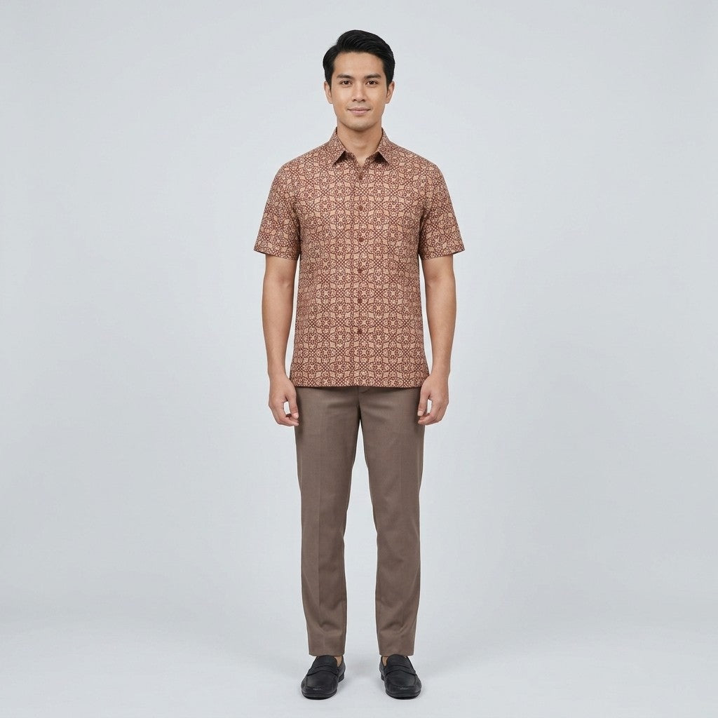 KAMDAR Bentara Batik Shirt | Kemeja Batik Cotton Comfort Fit Moden | Formal & Smart Casual | XS-5XL