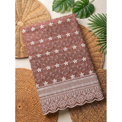 KAMDAR – Seri Melur Poly Cotton White Embroidery