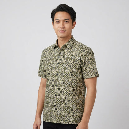KAMDAR Bentara Batik Shirt | Kemeja Batik Cotton Comfort Fit Moden | Formal & Smart Casual | XS-5XL