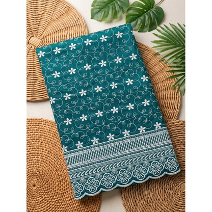 KAMDAR – Seri Melur Poly Cotton White Embroidery