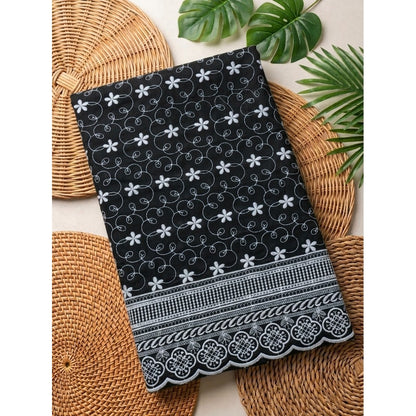 KAMDAR – Seri Melur Poly Cotton White Embroidery