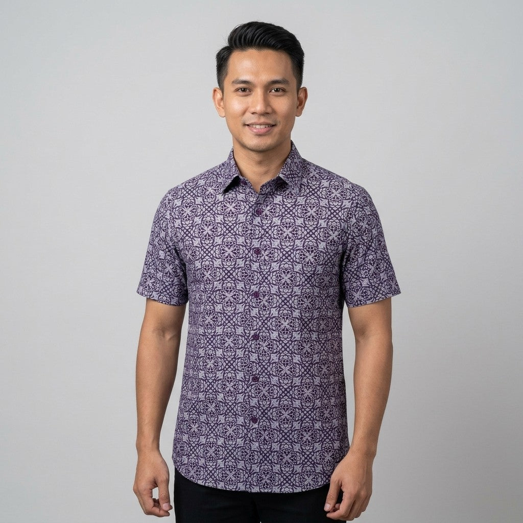 KAMDAR Bentara Batik Shirt | Kemeja Batik Cotton Comfort Fit Moden | Formal & Smart Casual | XS-5XL
