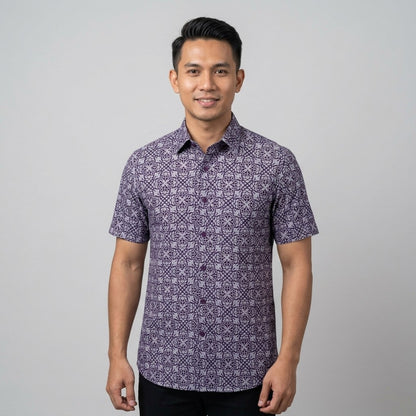 KAMDAR Bentara Batik Shirt | Kemeja Batik Cotton Comfort Fit Moden | Formal & Smart Casual | XS-5XL