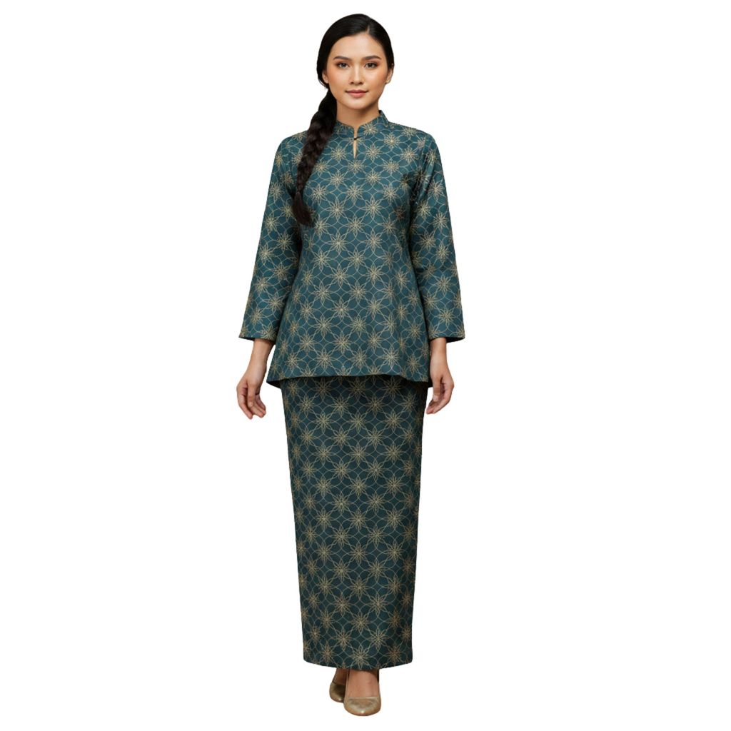 KAMDAR Serena Kurung Kedah Modern Satin • Mandarin Collar • Loose Fit • Full Elastic • S–3XL