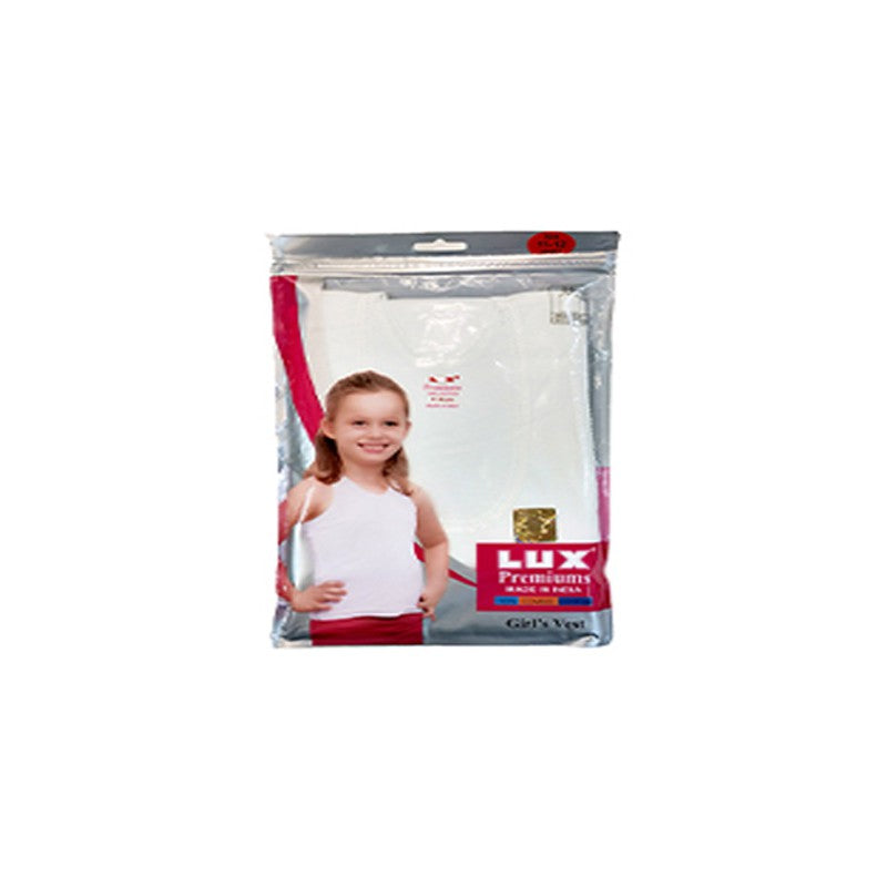 GIRLS INNERWEAR LUX PREMIUM GIRLS VEST 1 x 1 RIB 1 PC PACK ( READY STOCK)