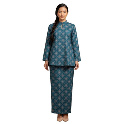 KAMDAR Serena Kurung Kedah Modern Satin • Mandarin Collar • Loose Fit • Full Elastic • S–3XL