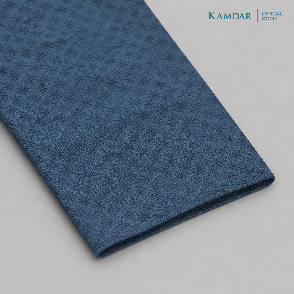 KAMDAR – Baju Kurta Panjang Lelaki Corak Berlian Chikan Klasik | Baju Deepavali Klasik