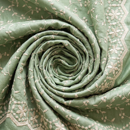 KAMDAR – Seri Mawar Cotton Cambric White Embroidery