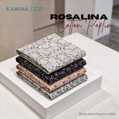 KAMDAR – Rosalina Cotton Poplin Prints Kain Pasang | Corak Bunga Premium | 2M / 4M