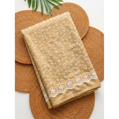 KAMDAR – Seri Mawar Cotton Cambric White Embroidery